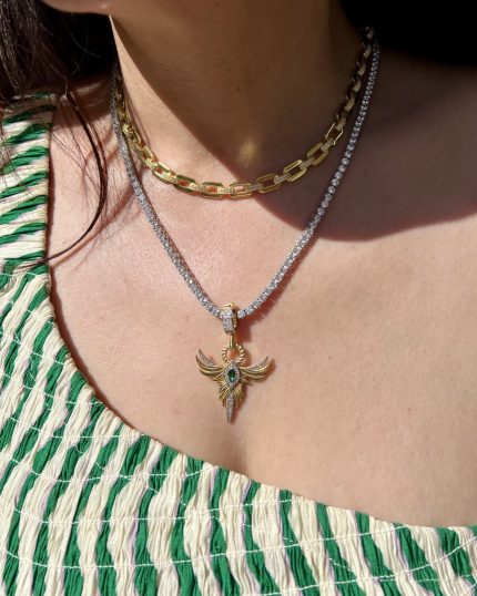 Anka Kuşu Charm Kolye Ucu (Yeşil)